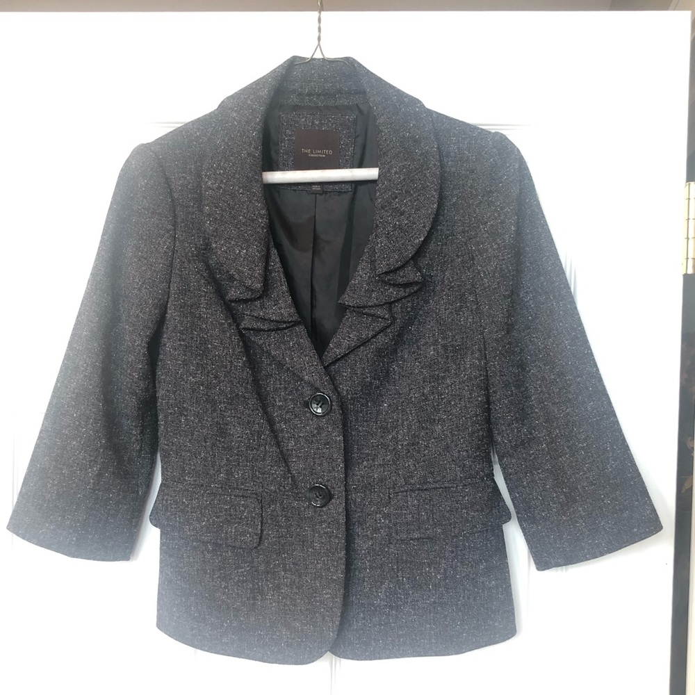 The Limited Ruffle Collared Suit Jacket - image 1